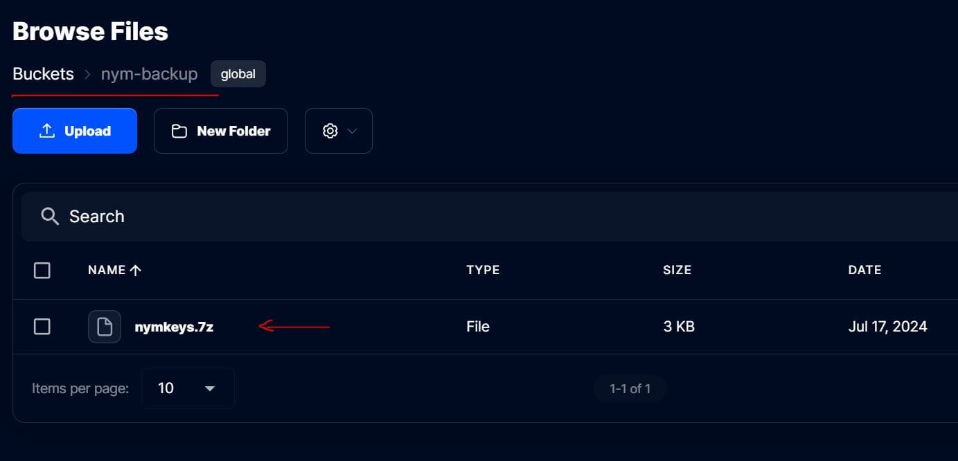 Howto: Backup your Nym Mixnet node's keys